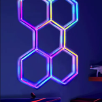kit panal abeja colores, diseño 5 hexágonos lr440 rgb h5 4
